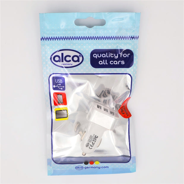 Szivargyújtó elosztó USB 3-as fehér