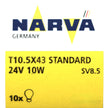 Izzó 24V 10W SV8,5/11x41mm Narva