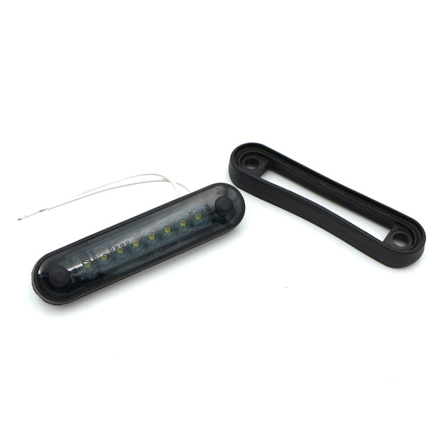 Lámpa helyzet fehér 8 LED füst színű