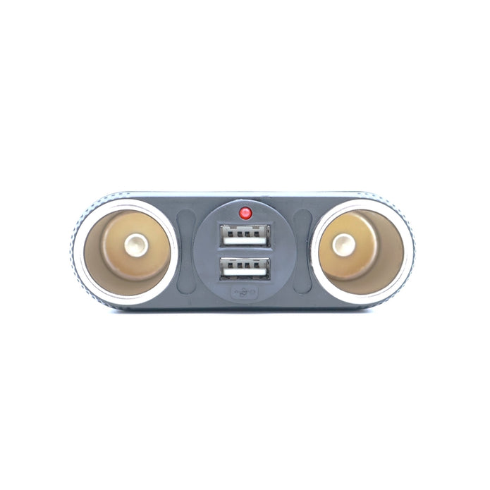 Szivargyújtó dugó 2-es+2USB 12/24V 8A