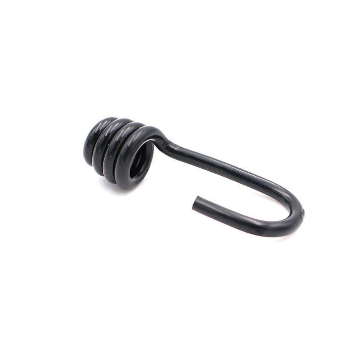 Gumikötél vég spirálhorog 8 mm fekete Mied.