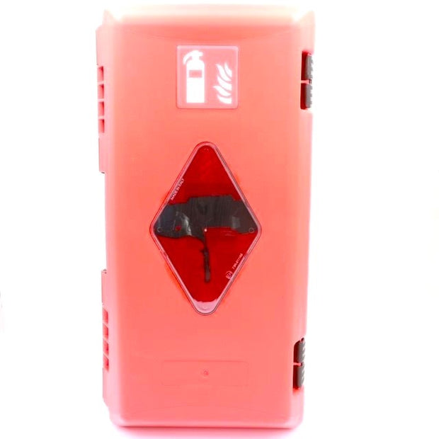 Tűzoltó készülék tartó dob.6kg piros 611x310x250mm