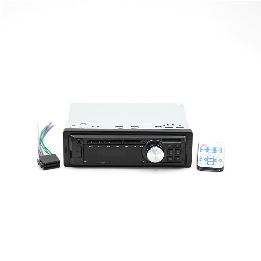 Rádió piros LED 12V 1DIN