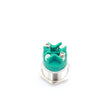 Nyomógomb kör fém 22mm 24V piros led