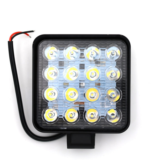 Munkalámpa LED szögletes 48W 12/24V, terítő OP