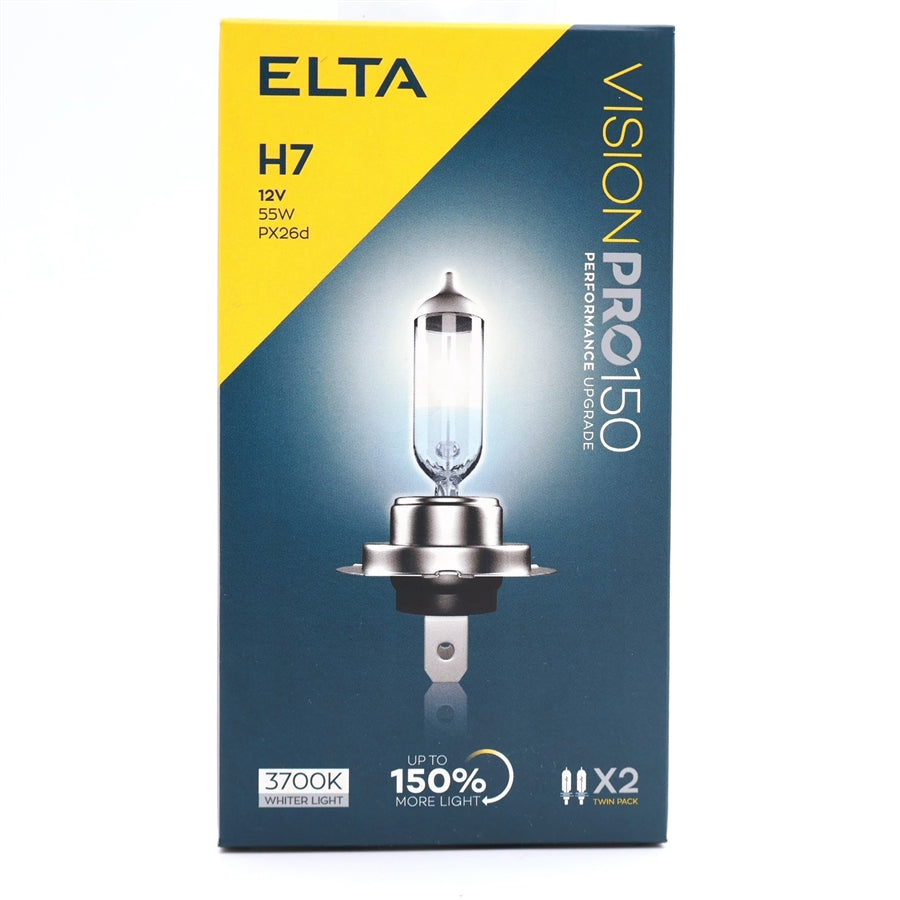 Izzó Elta +150% 12V55W H7 2db/csomag emelt fény