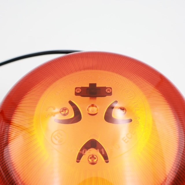 Villogó LED sárga mágn.lapos 12/24V