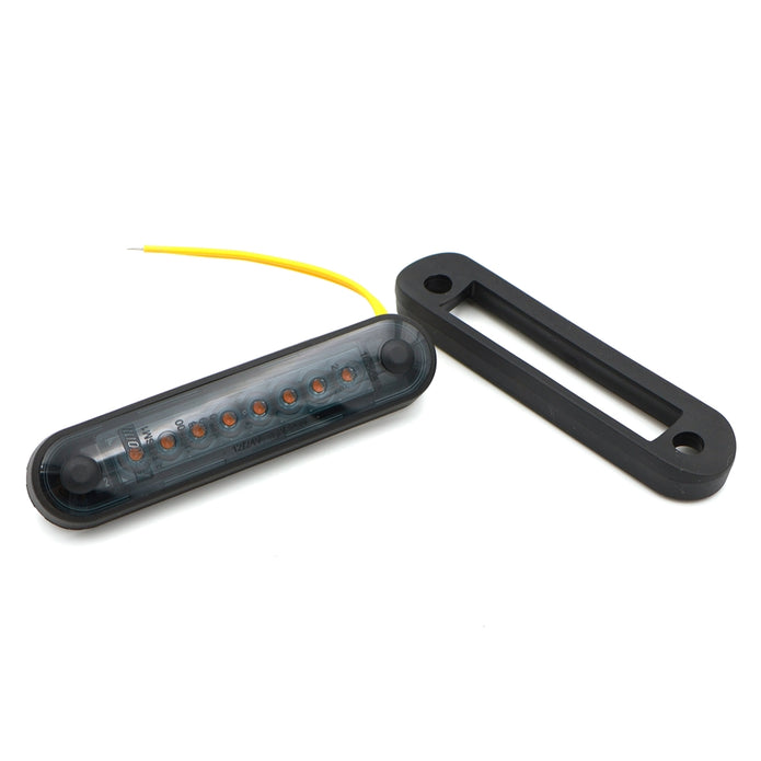 Lámpa helyzet sárga 8 LED füst színű