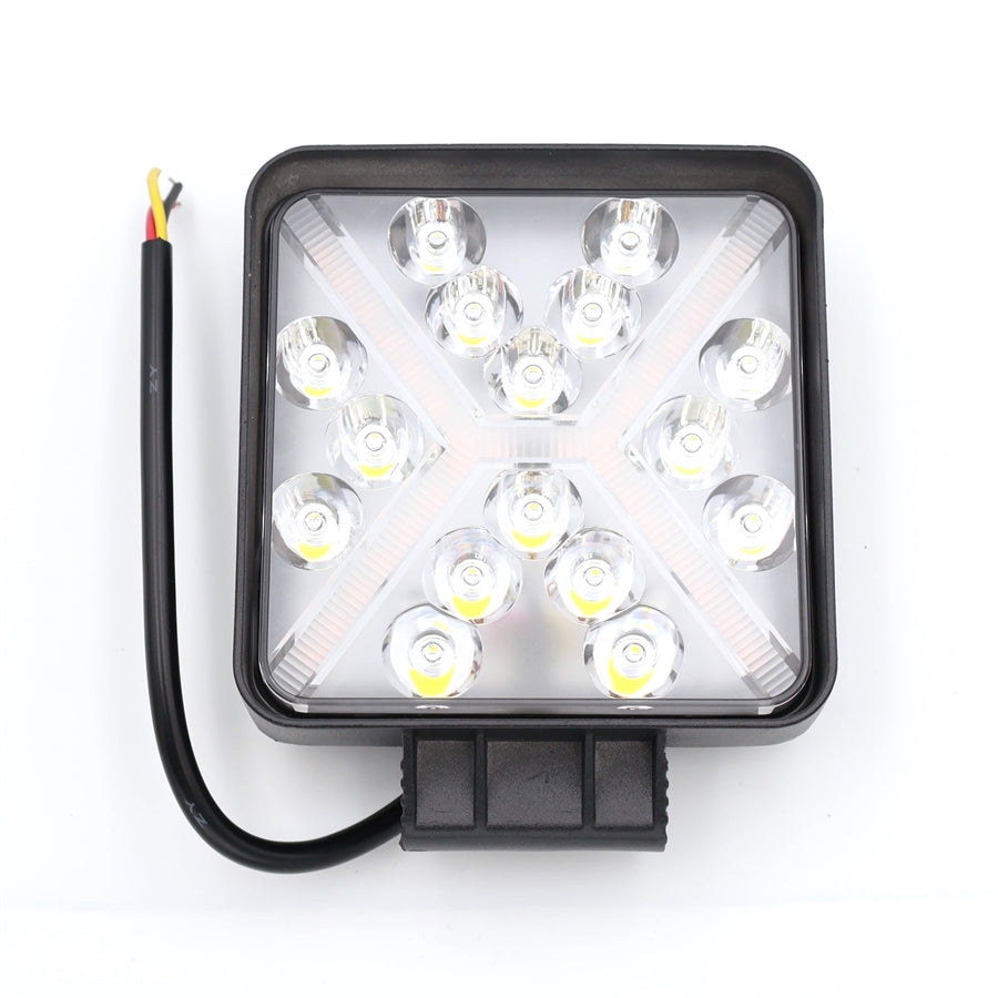 Munkalámpa LED szögletes 48W 12/24V, kombinált fény
