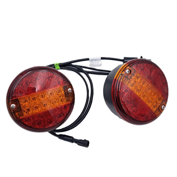 3-kamrás lámpa, LED, kerek, jobb, kettos