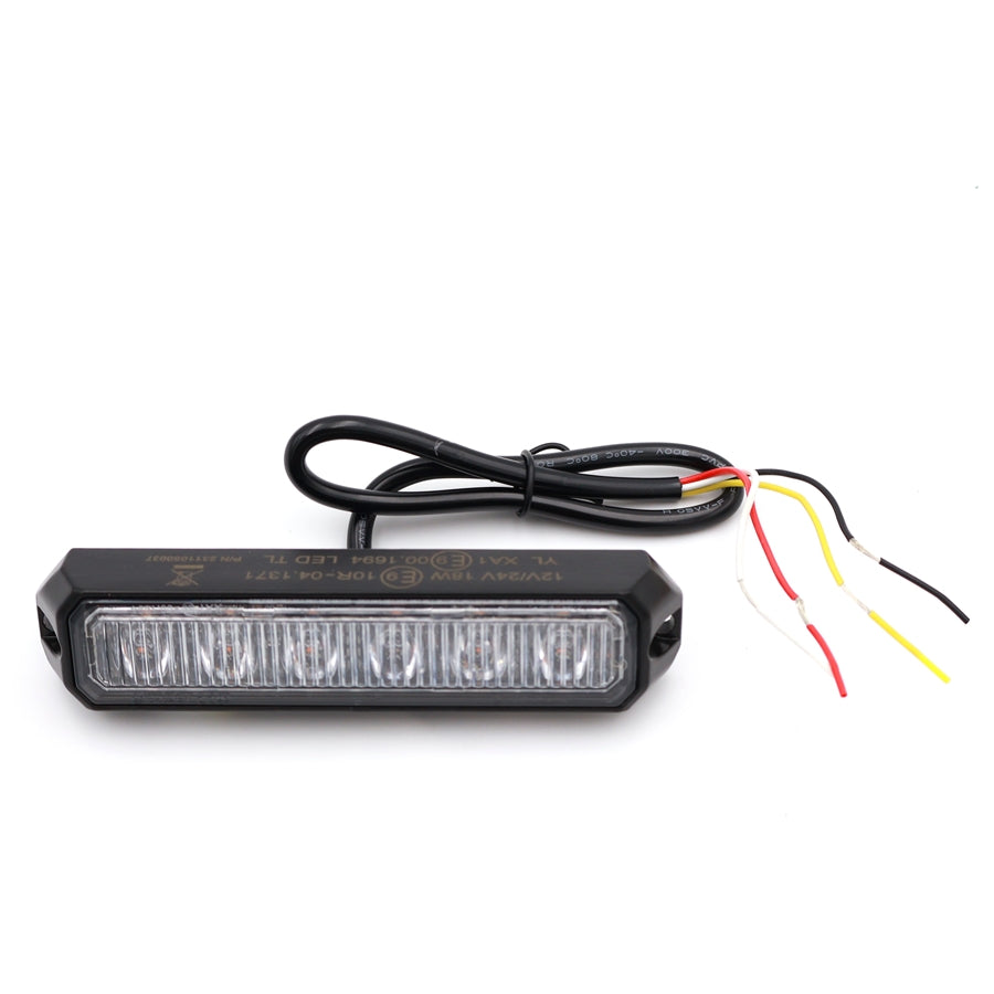 Villogó lámpa LED stroboszkóp sárga 6 LED