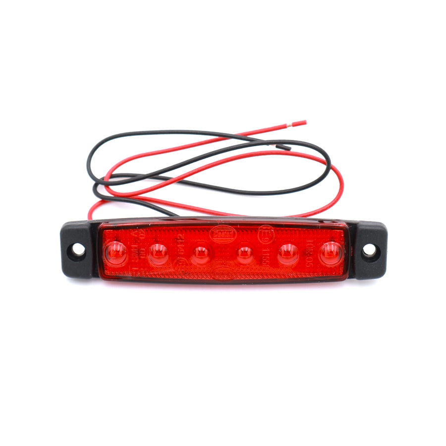 Lámpa helyzet csík 6LED 12v piros