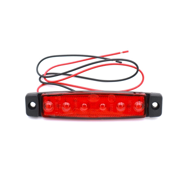 Lámpa helyzet csík 6LED 12v piros